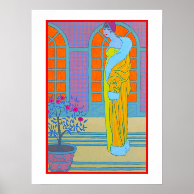 Póster Ilustracion de moda Art Deco de George Barbier (Frente)