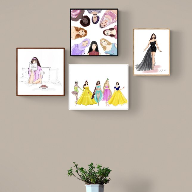 Póster ilustracion de moda, boceto, (Subido por el creador)