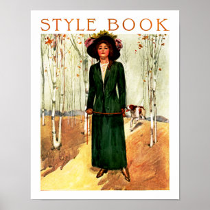 Póster Ilustracion de moda del libro de estilos