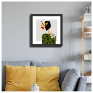 Póster Ilustracion de moda Flower Girl 2