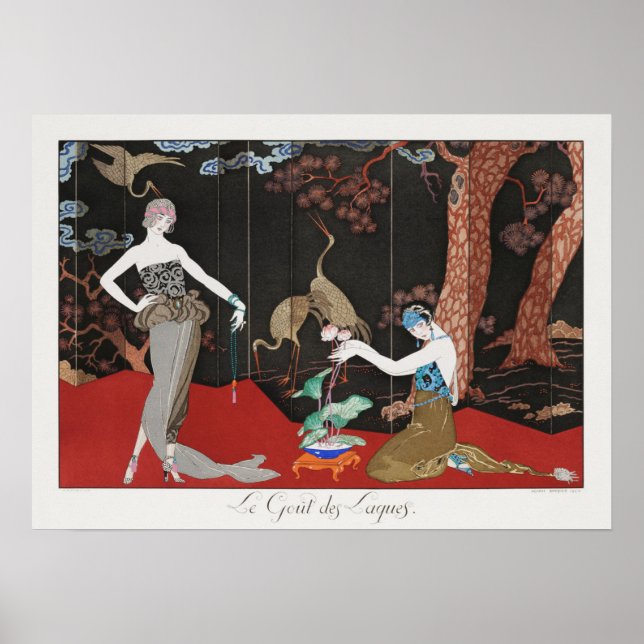 Póster ilustracion de moda francés de estilo Art Déco de  (Frente)