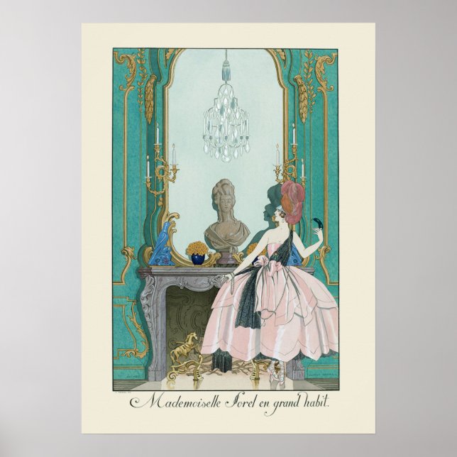 Póster Ilustracion de moda francés George Barbier (Frente)