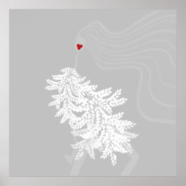 Póster Ilustracion de moda Mínimo Botánico de pelo largo