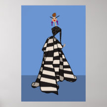 Ilustracion de moda para mujeres de franjas blanca