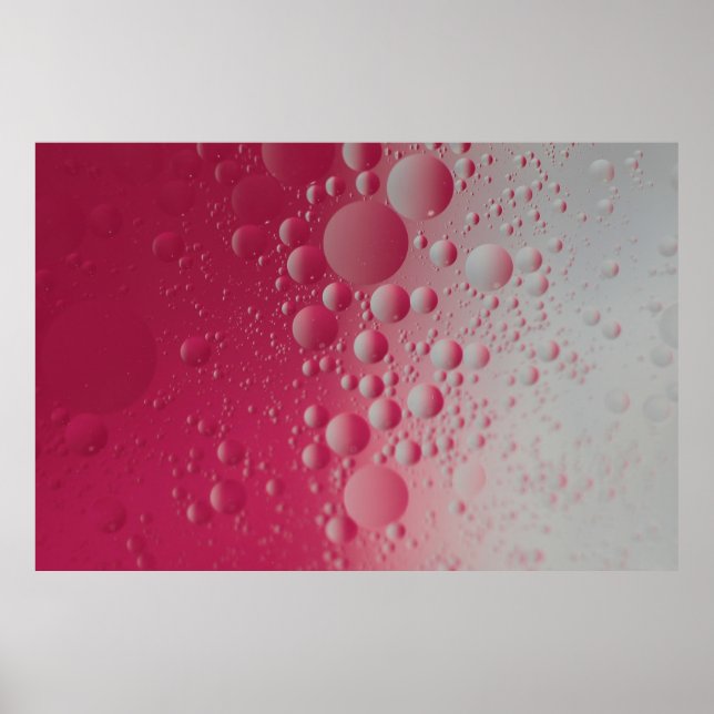 Póster Ilustracion de moléculas rojas (Frente)