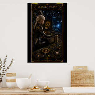 Póster Ilustración de Navegación por Hiperespacio de Elow
