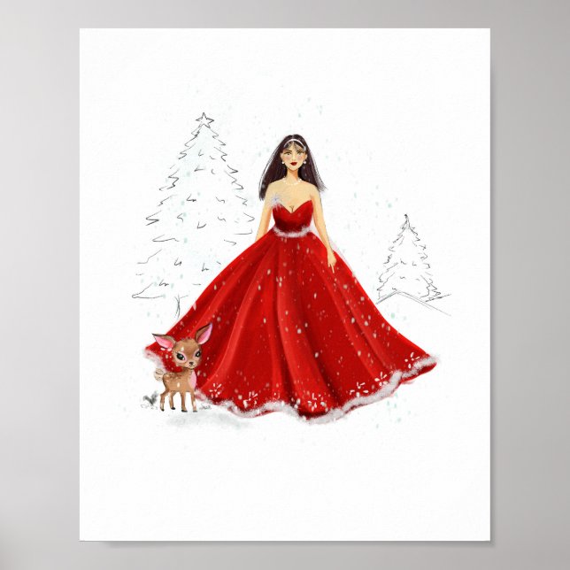 Póster Ilustración de Navidad (Frente)
