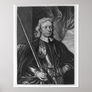 Póster Ilustracion de Oliver Cromwell