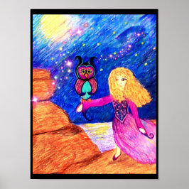 Póster Ilustracion de Owl Guardian por Carol Zeock