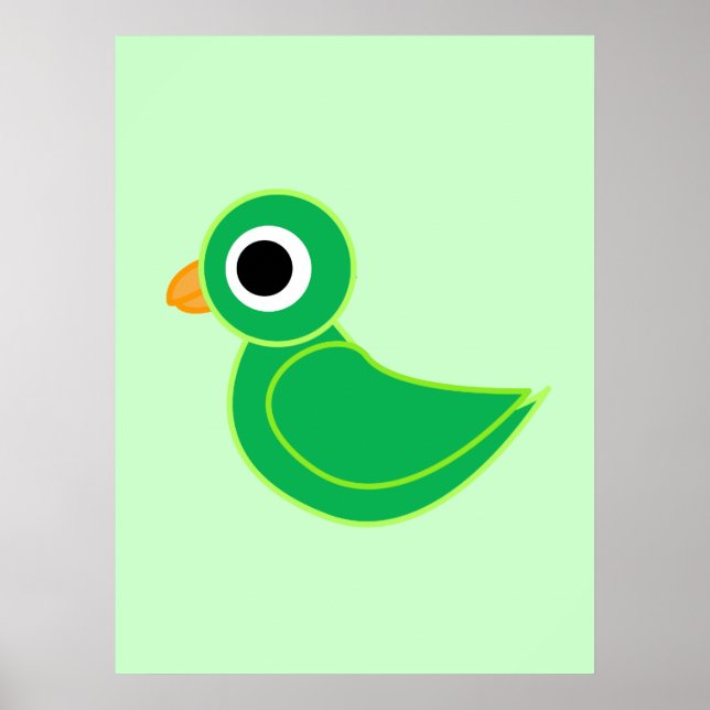 Póster Ilustración de pájaro (Frente)