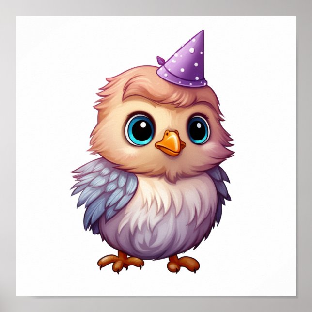 Póster ilustracion de pájaro personalizado (Frente)