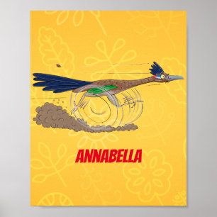 Póster Ilustracion de pájaro personalizado de pista diver