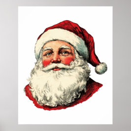 Póster ilustración de Papá Noel