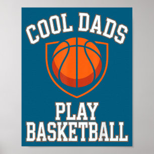 Póster Ilustración de Papás Geniales Juegan Baloncesto