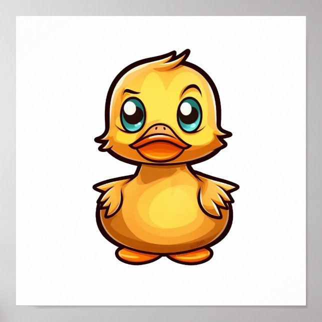 Póster ilustracion de pato personalizado (Frente)