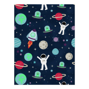 Póster Ilustración de patrón espacial