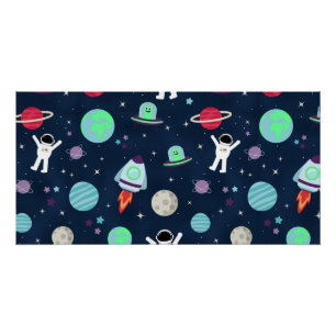 Póster ilustración de patrón espacial