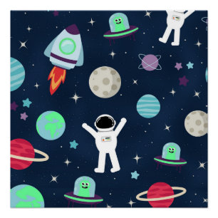 Póster Ilustración de patrón espacial
