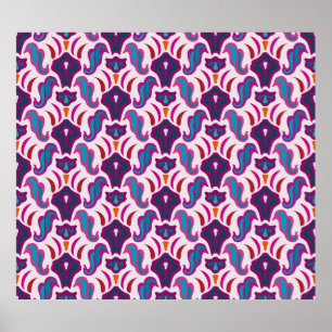 Póster Ilustracion de patrones sin fisuras Art deco