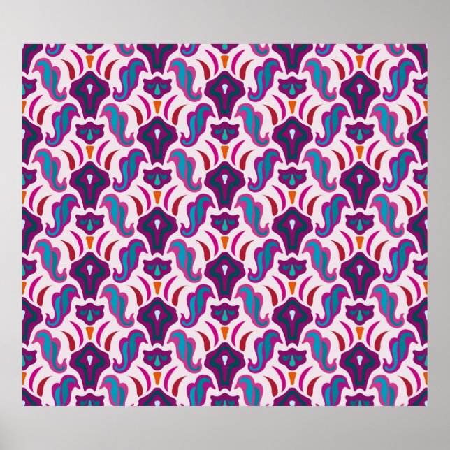 Póster Ilustracion de patrones sin fisuras Art deco (Frente)
