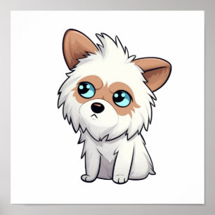 Póster Ilustracion de perro de dibujos animados