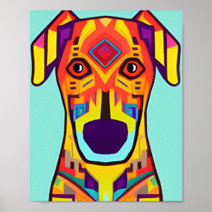 Póster Ilustracion de perro decorativo