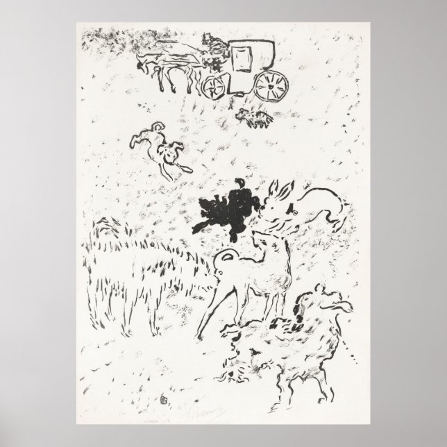 Póster Ilustracion de perros (Frente)