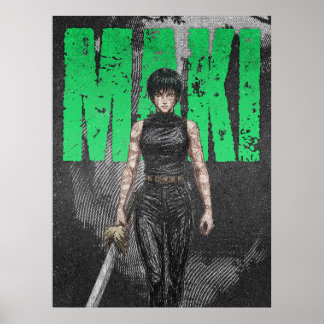 Póster Ilustración de Personaje de Anime con Borrador Gru