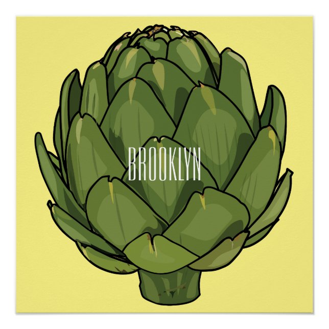 Póster Ilustracion de personalizado Artichoke (Anverso)