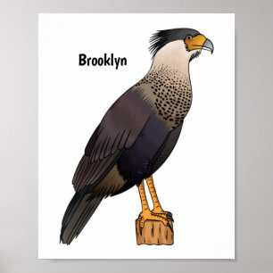 Póster Ilustracion de personalizado de aves de Crested Ca