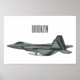 Póster Ilustracion de personalizado de aviones de combate