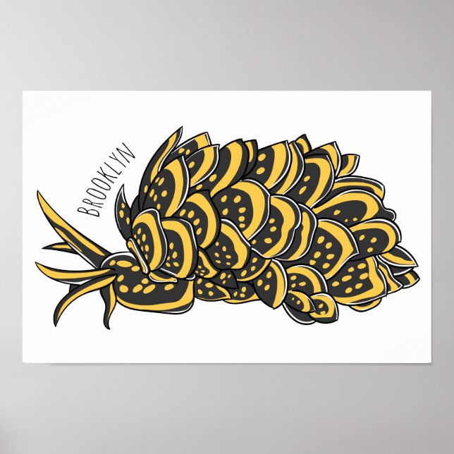 Póster Ilustracion de personalizado de babuena dorada de  (Frente)