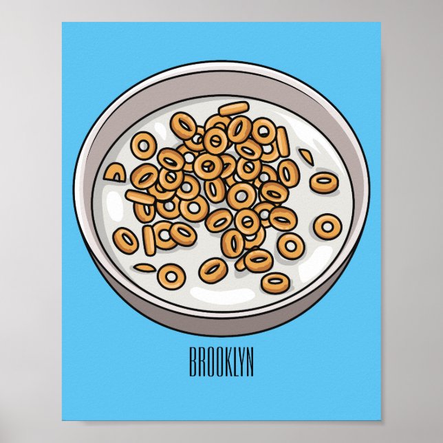 Póster Ilustracion de personalizado de cereales (Frente)