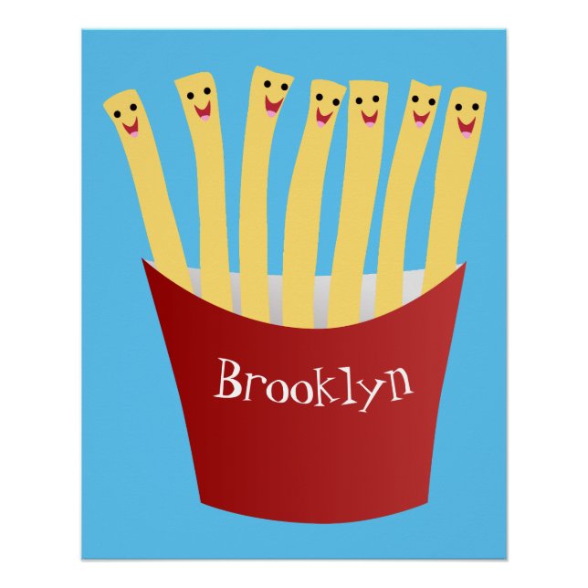 Póster Ilustracion de personalizado de comida rápida de p (Anverso)