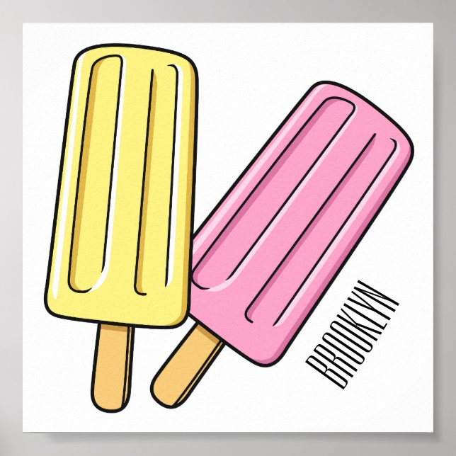 Póster Ilustracion de personalizado de hielo (Frente)