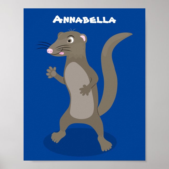 Póster Ilustracion de personalizado de mongosis suave (Frente)