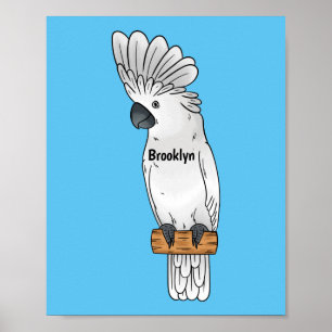 Póster Ilustracion de personalizado de pájaro de paraguas
