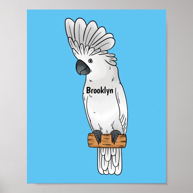 Póster Ilustracion de personalizado de pájaro de paraguas (Frente)
