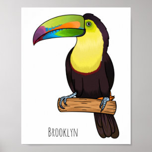 Póster Ilustracion de personalizado de pájaros toscanos c