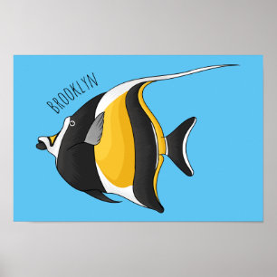 Póster Ilustracion de personalizado de peces moro
