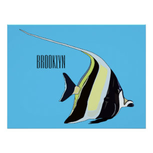 Póster Ilustracion de personalizado de peces moro