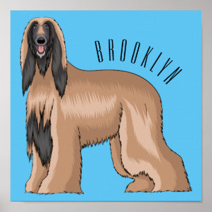 Póster Ilustracion de personalizado de perro de perro per