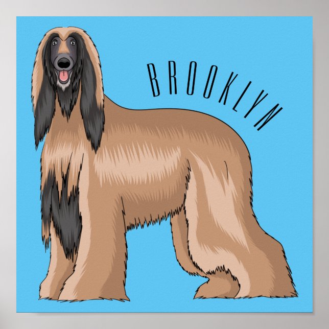 Póster Ilustracion de personalizado de perro de perro per (Frente)
