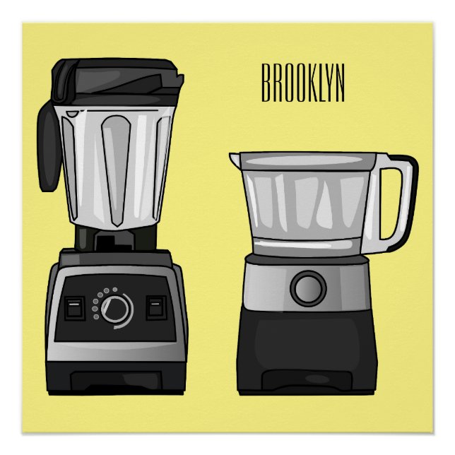 Póster Ilustracion de personalizado de procesador y mezcl (Anverso)