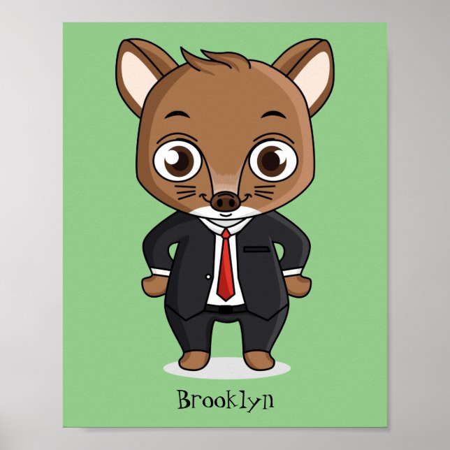 Póster Ilustracion de personalizado de rata (Frente)