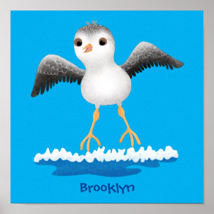 Póster Ilustracion de personalizado de sandpier de bebé