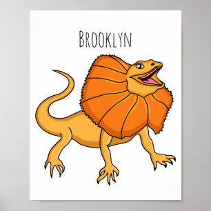 Póster ilustracion de personalizado naranja