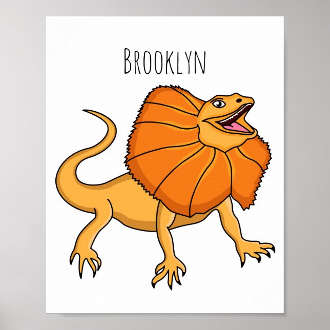 Póster ilustracion de personalizado naranja (Frente)