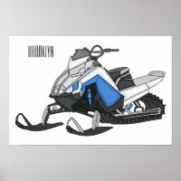 Ilustracion de personalizado para motos de nieve