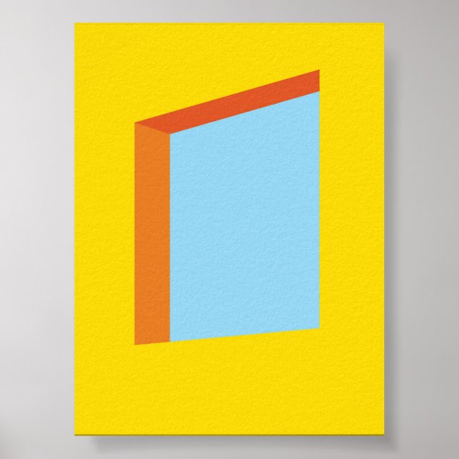 Póster Ilustracion de perspectiva de ventana estética - M (Frente)